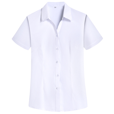 职业春秋上班商务工装风白色衬衣