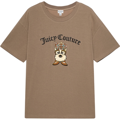 JuicyCouture橘滋钻刺绣落肩T恤