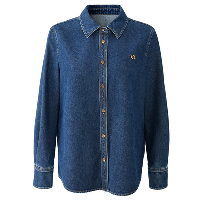 娅丽达复古纯棉轻暖绒衬衫女