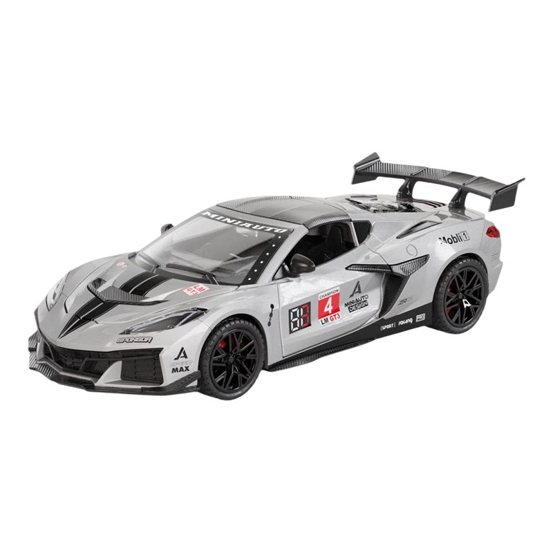 132克尔维特C8GT3合金车模玩具