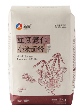新良红豆薏仁小米面粉1kg馒头面条包子专用中筋小麦面粉家用烘焙
