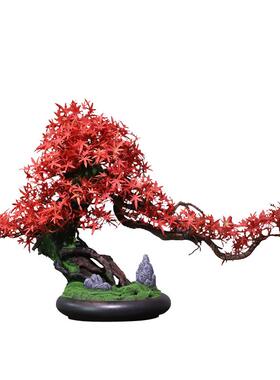 仿真红枫仿真绿植摆件玄关客厅