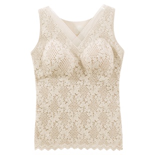 古今保暖背心女内搭冬带胸垫胸罩一体式打底内衣加绒无痕免穿文胸