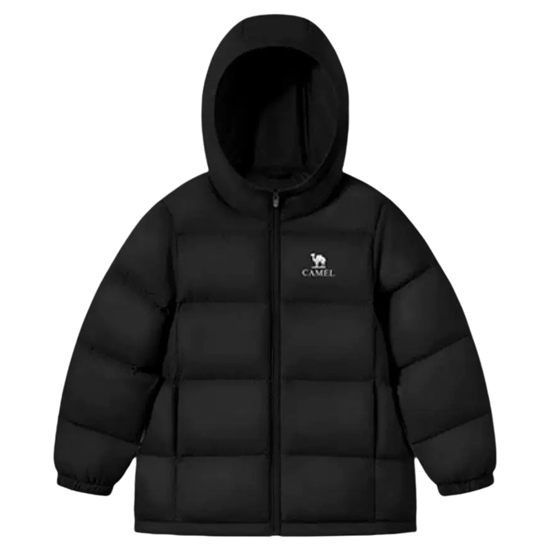 小骆驼儿童羽绒服轻薄款抗寒保暖连帽学生面包服外套男女童装