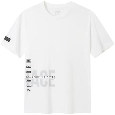 特步圆领T恤男士2025年新款夏季宽松短袖百搭运动服975329010289