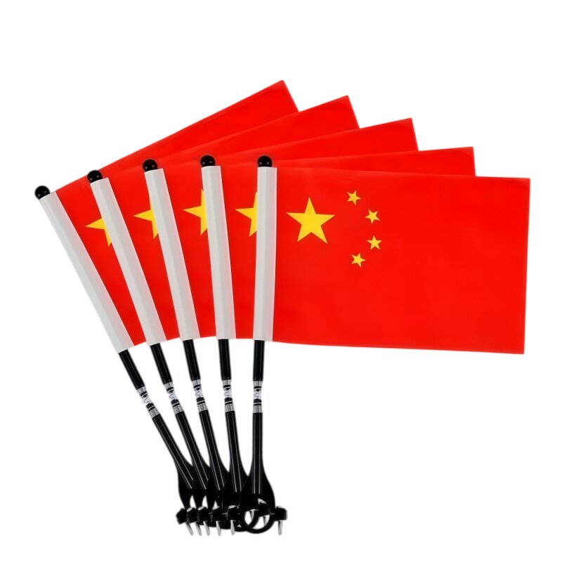 骑行车载五星红旗插车把旗杆