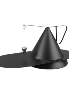 抽象金属平衡艺术蓝色小飞人摆件