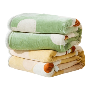 罗莱生活LOVO乐蜗双层加厚毯法兰绒毯盖毯办公室午睡毯毛毯子秋冬