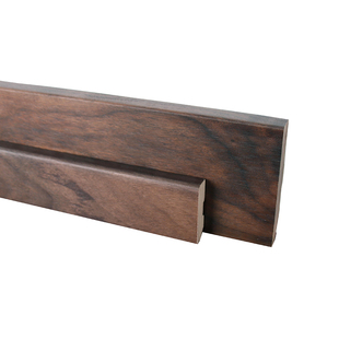 格然 北美黑胡桃原木 实木踢脚线木蜡油4cm6公分平板地脚线贴脚线
