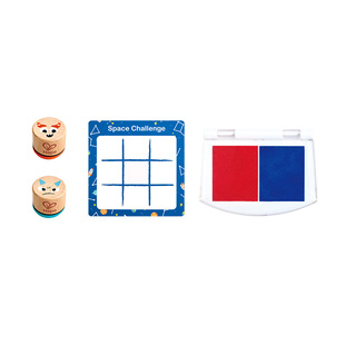 Hape趣味印章井字棋儿童桌面游戏多功能创意涂鸦便携口袋玩具礼物