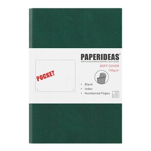 PAPERIDEAS页码口袋本A6软面小笔记本随身旅行打卡2.5版100g无酸纸便携集章速写手帐企业定制方格点阵空白本