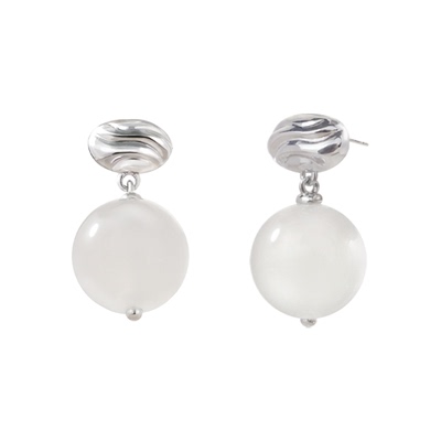 ASTRALIS白玉髓耳钉温柔秋冬通勤