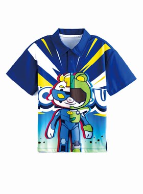 猪猪侠男童Polo衫夏季动漫印花