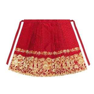 汉尚华莲嬉嬉貔貅明制汉服新中式红色马面裙婚服套装敬酒订婚穿搭