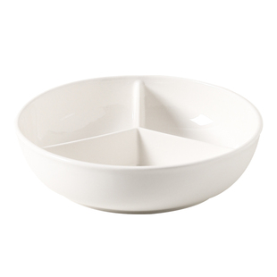 川岛屋陶瓷三分格蒸盘电饭锅可蒸减脂分餐盘儿童宝宝分隔早餐盘子