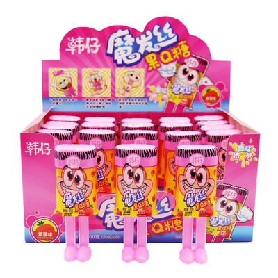 韩仔魔发丝水果味软糖批发