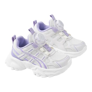 安奈儿女童运动鞋白色2026新款春秋透气网面大童儿童跑步鞋小白鞋