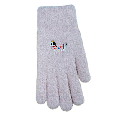 千慕莱女士锦纶五指手套学生冬季