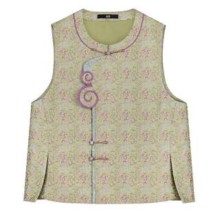 中国丝绸隆鹊【上久楷蔓草龙纹】宋锦新中式国风设计师款气质马甲