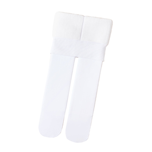 猫人儿童舞蹈袜加绒加厚白色跳舞专用连裤袜女童打底裤春秋冬外穿