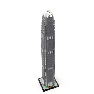 香港国际金融中心积木MOC-153369城市摩天大楼1:800比例建筑模型