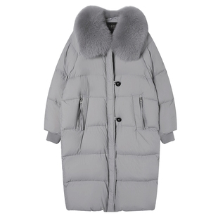 【冰川·圣境】白鹿语狐狸毛领羽绒服25秋冬新款长款加厚保暖外套