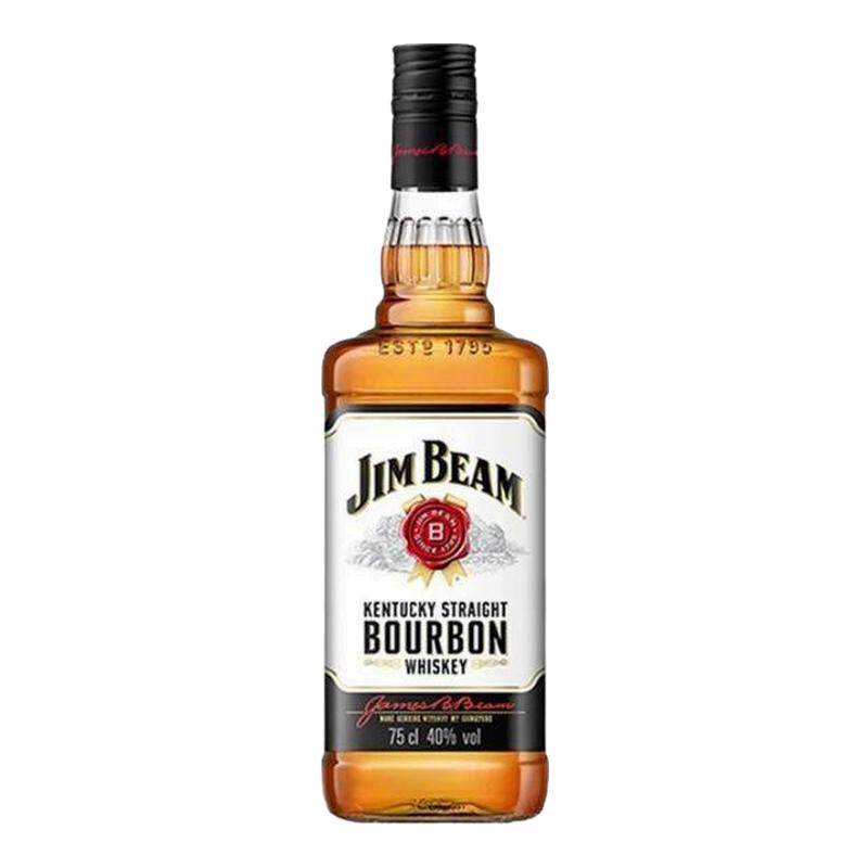 【进口】金宾波本威士忌750ml*1瓶美国/西班牙Jim Beam洋酒白占边