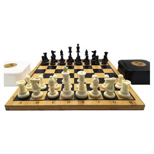 高档国际象棋楠竹棋盘 大号金银棋子 儿童一年级入门学校培训专用
