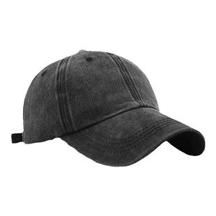 啄木鸟帽子男款2025新款水洗做旧棒球帽美式百搭显脸小磨毛鸭舌帽