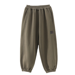 儿童运动裤男童裤子秋冬2025新款中大童男孩加绒休闲卫裤宽松长裤