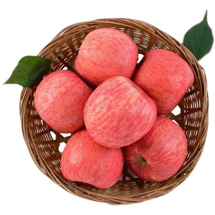 甘肃静宁雷大高山红富士新鲜苹果应季水果脆甜水分足色艳送礼片红