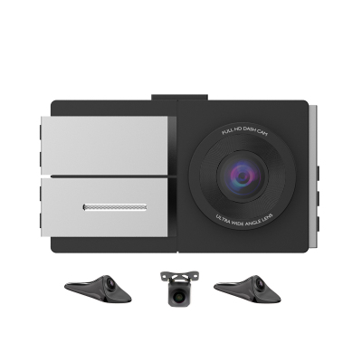 四镜头哨兵模式行车记录仪停车监控2025新款360度全景免安装无线