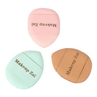 魅仔手指粉扑迷你小拖鞋不吃粉干湿两用遮瑕柔软拇指气垫送收纳盒