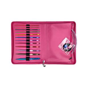 毛衣编织工具套装可拆卸换绳毛衣针环形针地毯钩针突尼斯钩针