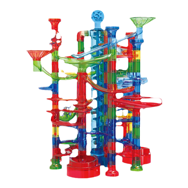玩乐汇弹珠滚珠球轨道大颗粒积木滑管道益智拼装儿童生日礼物玩具