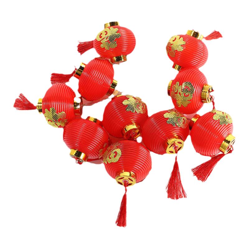新年灯笼太阳能小灯笼串灯喜庆节日装饰灯串户外树上灯笼装饰