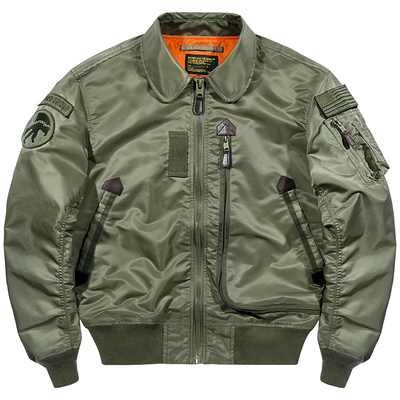 翻领飞行员夹克男多口袋外套