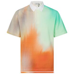 【折扣】MAISON KITSUNE 春夏扎染棉质男士短袖POLO衫银泰