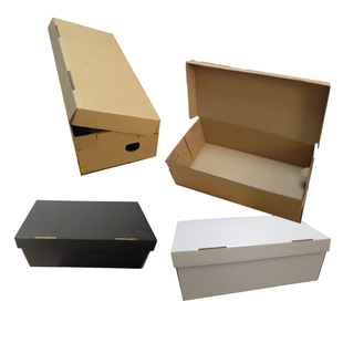 10个装鞋盒纸盒牛皮纸白黑色翻盖男女鞋子包装盒运动鞋盒现货定做