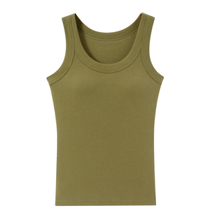 自带胸垫免穿文胸bra一体式女春秋冬季纯棉打底内搭背心吊带上衣