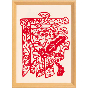 廉政廉洁主题剪纸作品清廉艺术廉刻纸成品手工创意文化剪纸画