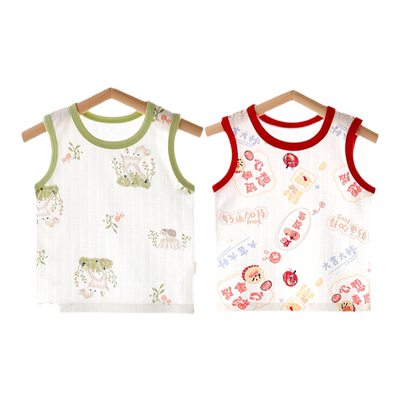 贝乐咿纯棉夏季薄款婴儿背心