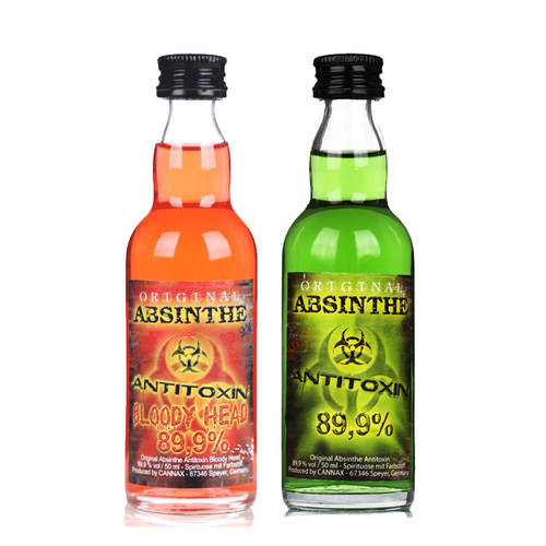 【洋酒】89.9度德国进口血魔绿魔苦艾酒超炫酒版套餐包邮50ml*2