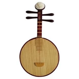 实木舞台表演仿真月琴琵琶道具中小号阮琴舞蹈道具唐汉拍摄摆件