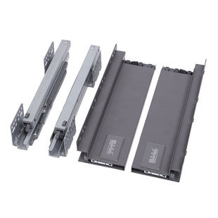 骑马抽托底轨道滑道三节阻尼缓冲超薄滑轨隐藏底装衣橱柜抽屉导轨