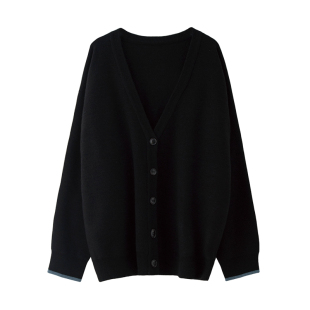 SIXI四喜家自制春季 叠穿针织外套女宽松慵懒外穿毛衣薄款开衫