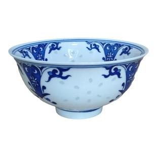 景德镇陶瓷健康釉大碗大号玲珑花小面碗5英寸汤饭碗米通碗