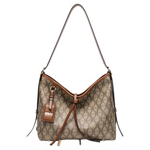 七匹狼托特包女士2026新款老花高级通勤单肩斜挎包大容量手提包女