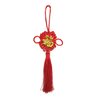 春节新年红色小挂件福字中国结发财树蝴蝶兰盆栽植物小树装点饰品