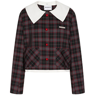 WhyBerry学院风短款外套